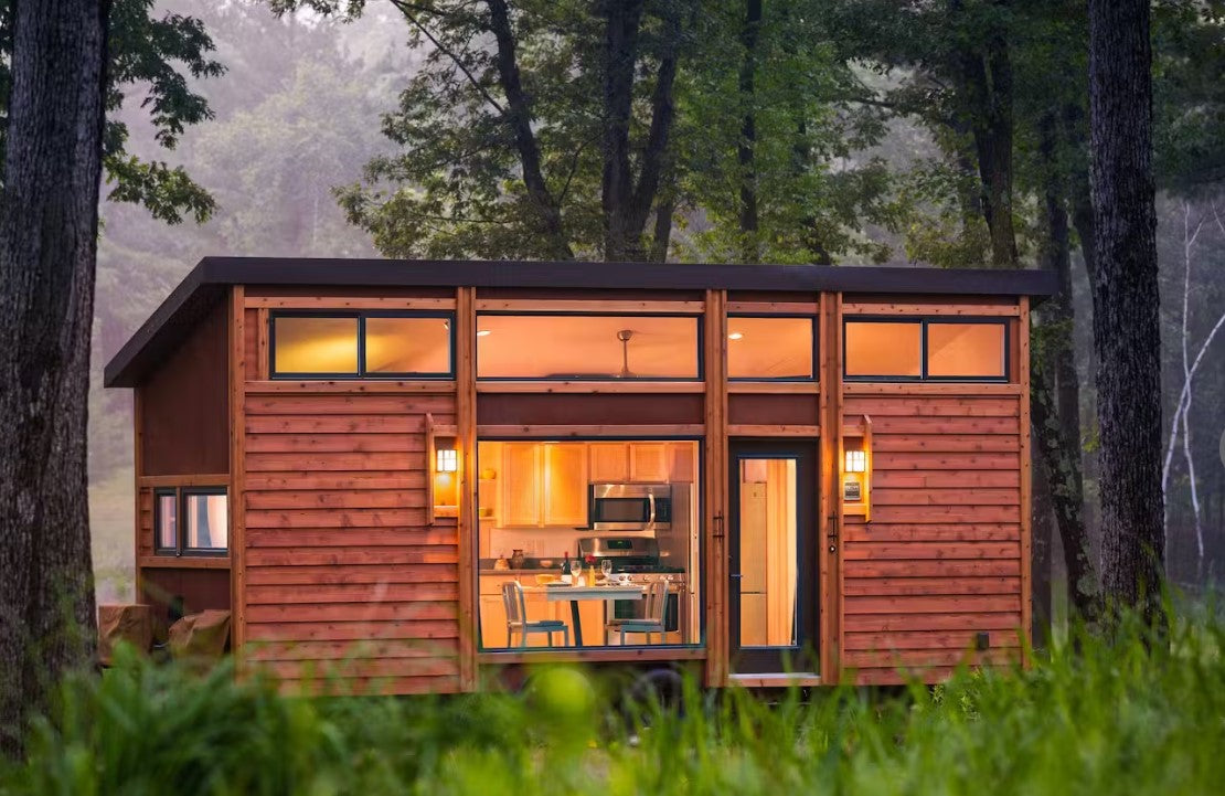 tiny home with view into kitchen