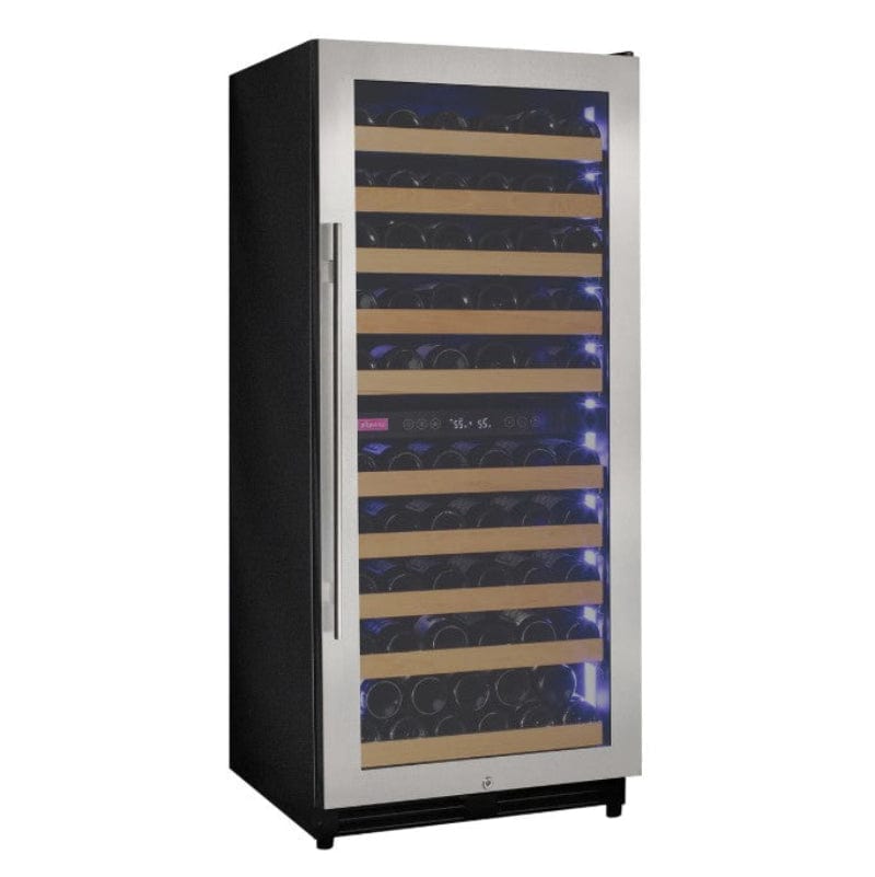 Allavino 119 Bottle 55" Tall Dual Zone Right Hinge Stainless Steel Wine Refrigerator - front view