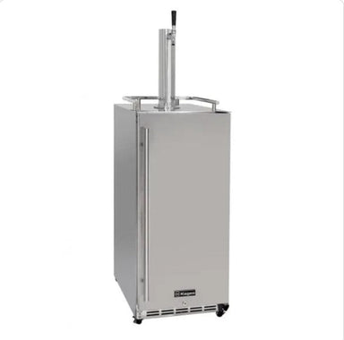 Front view of kegerator