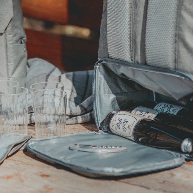 Picnic Time Frontier Backpack - holding bottles of beer 