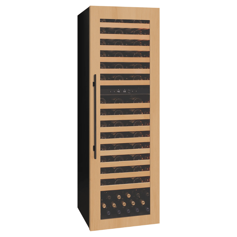 Allavino 101 Bottle Dual Zone Panel Ready Wine Refrigerator - Front view of wine refrigerator