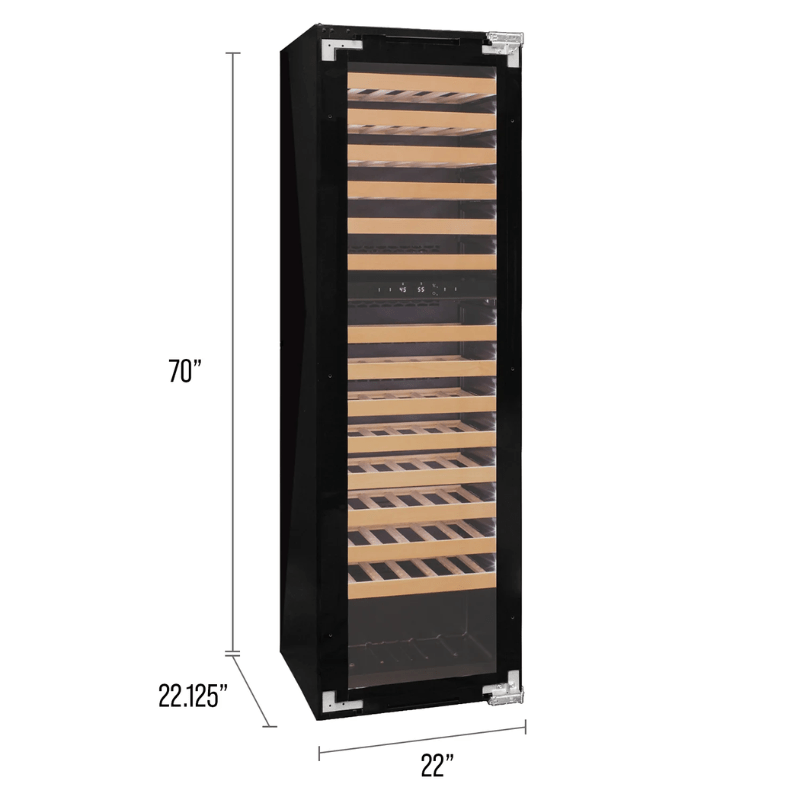 Allavino 101 Bottle Dual Zone Panel Ready Wine Refrigerator - Dimensions of wine refrigerator