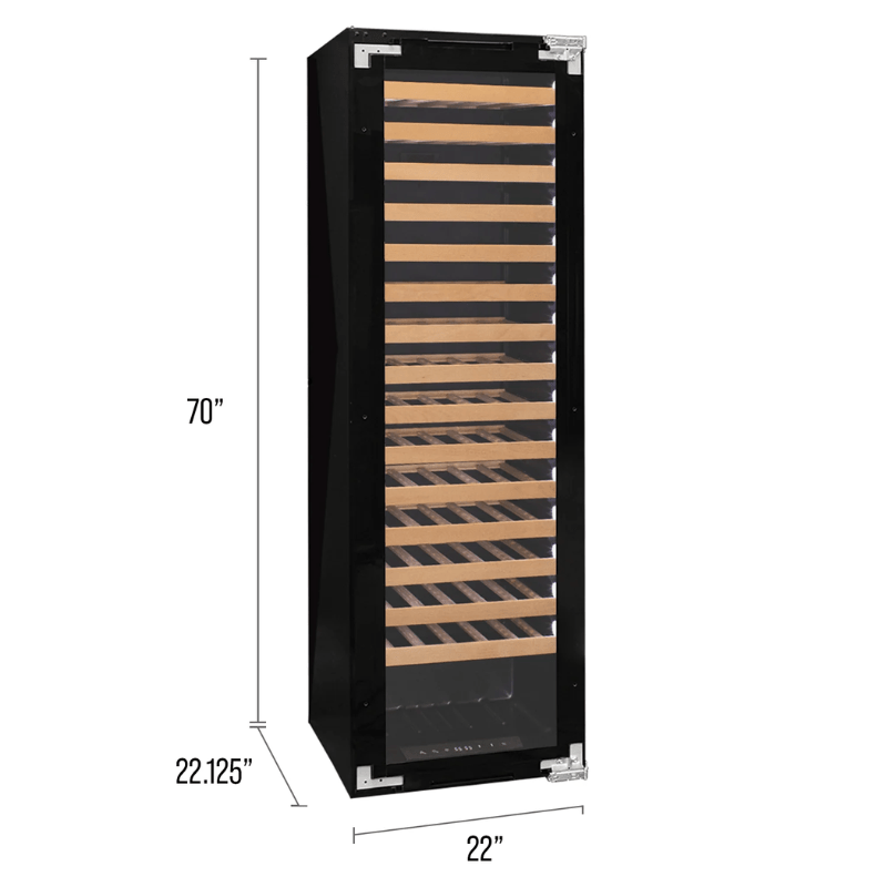 Allavino 107 Bottle Single Zone Panel Ready Wine Refrigerator - Size of wine refrigerator