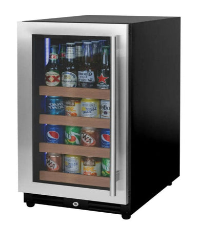 Allavino 15-Inch Reserva Series Stainless Steel Beverage Center with Tru-Vino Cooling and 8-Color LED Lighting