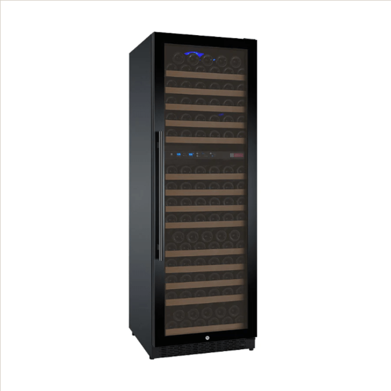 Allavino 24" Wide FlexCount II Tru-Vino 172 Bottle Dual Zone Black Right Hinge Wine Refrigerator - front view