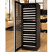 Allavino 24" Wide FlexCount II Tru-Vino 172 Bottle Dual Zone Stainless Steel Left Hinge Wine Refrigerator - freestanding in a room