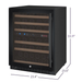 Allavino 24 Wide FlexCount II Tru-Vino 56 Bottle Dual Zone Black Left Hinge Wine Refrigerator - Dimensions of the wine refrigerator