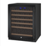 Allavino 24" Wide FlexCount II Tru-Vino 56 Bottle Single Zone Black Left Hinge Wine Refrigerator - front view