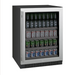 Allavino 24" Wide FlexCount II Tru-Vino Stainless Steel Right Hinge Beverage Center - front view with cans and bottles inside