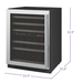 Allavino 24 Wide FlexCount II Tru Vino 56 Bottle Dual Zone Stainless Steel Left Hinge Wine Refrigerator - Dimensions of the wine refrigerator