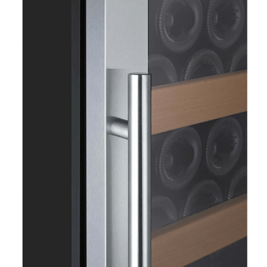 Allavino 24" Wide Vite II 99 Bottle Stainless Single Zone Wine Refrigerator - detail of handle