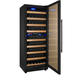 Allavino 24 Wide Vite II Tru-Vino 99 Bottle Dual Zone Black Right Hinge Wine Refrigerator - Open view of wine refrigerator