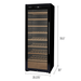 Allavino 29 Wide 248 Bottle Single Zone Black Glass Left Hinge Wine Refrigerator with Display Shelving - Dimensions of wine refrigerator