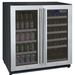 Allavino 30 Wide FlexCount II Tru-Vino 30 Bottle88 Can Dual Zone Stainless Steel Built-In Wine RefrigeratorBeverage Center - Front view of beverage center