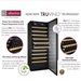 Allavino 32" Wide Vite II Tru-Vino 277 Bottle Single Zone Black Left Hinge Wine Refrigerator - Tru-Vino technology