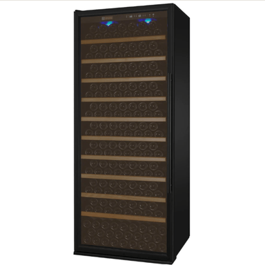 Allavino 32" Wide Vite II Tru-Vino 277 Bottle Single Zone Black Left Hinge Wine Refrigerator - front view