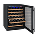 Allavino FlexCount Series 56 Bottle Single Zone Built-In Wine Refrigerator with Black Door - Right Hinge - Open door view of wine refrigerator