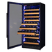 Allavino Reserva Series 119 Bottle 55 Tall Dual Zone Left Hinge Black Glass Wine Refrigerator - Open view of wine refrigerator