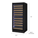 Allavino Reserva Series 119 Bottle 55 Tall Dual Zone Left Hinge Black Glass Wine Refrigerator - Dimensions of wine refrigerator