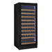 Allavino Reserva Series 119 Bottle 55 Tall Single Zone Right Hinge Black Glass Wine Refrigerator  - Front view of wine refrigerator