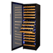 Allavino Reserva Series 154 Bottle 71 Tall Dual Zone Left Hinge Stainless Steel Wine Refrigerator - Open view of wine refrigerator