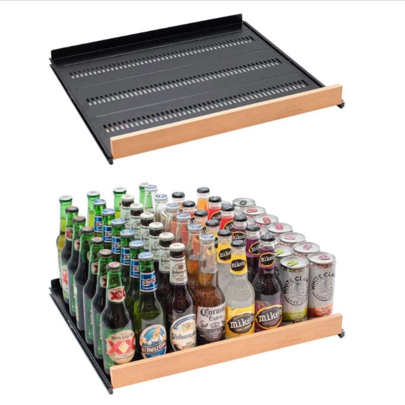 Allavino Reserva Series 24" Wide Stainless Steel Left Hinge Beverage Center - shelves taken out