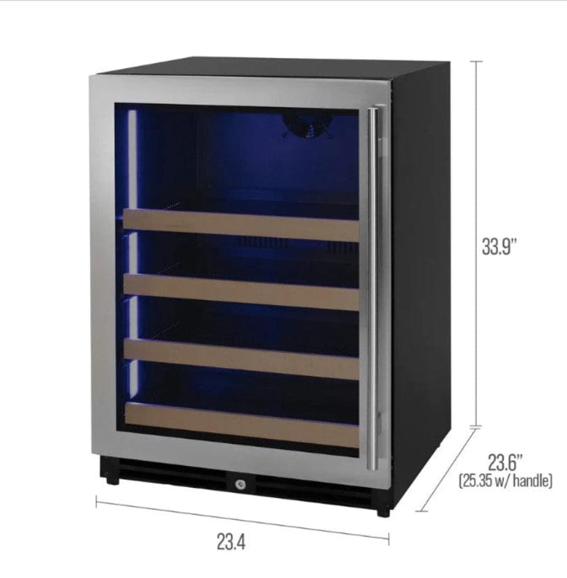 Allavino Reserva Series 24" Wide Stainless Steel Left Hinge Beverage Center - dimensions