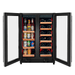 Allavino Reserva Series 24 Wide Two Door Stainless Steel Wine RefrigeratorBeverage Center with Wood Front Shelves - Perfect to put some soda and wine bottles