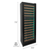 Allavino Reserva Series 67 Bottle 71 Tall Dual Zone Right Hinge Black Shallow Wine Refrigerator with Wood Shelf Fronts - Dimensions of wine refrigerator