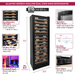 Allavino Reserva Series 67 Bottle 71 Tall Dual Zone Right Hinge Black Shallow Wine Refrigerator with Wood Shelf Fronts - Description of wine refrigerator