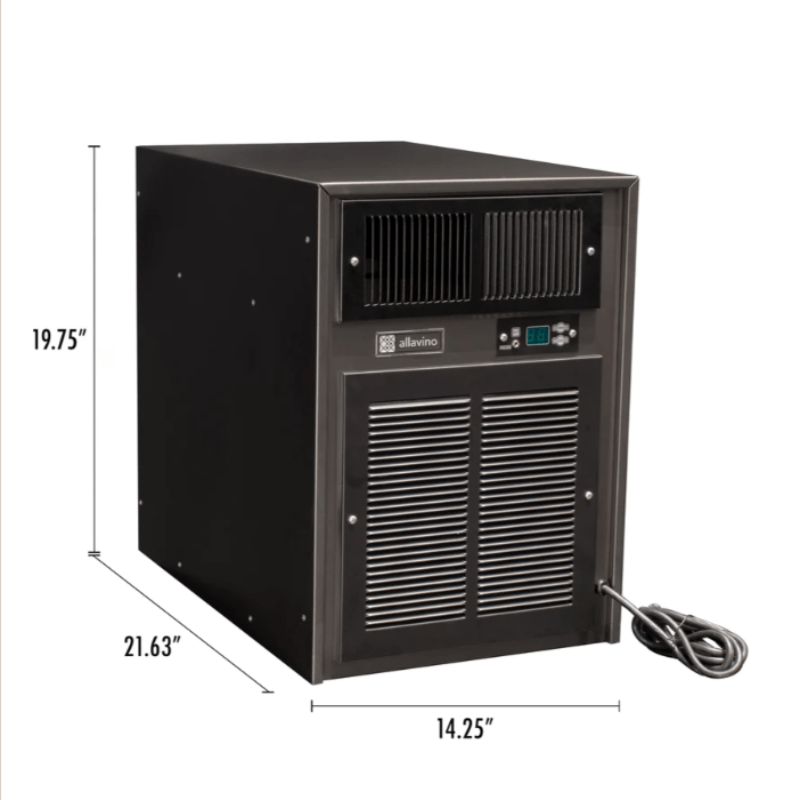 Allavino Wine Cellar Cooling Unit (1000 Cu.Ft. Capacity) - Bronze - dimensions of cooler