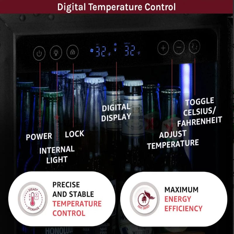 Allavino 15-Inch Reserva Series Stainless Steel Beverage Center with digitial temp control