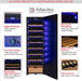 Allavino 76.5" Tall Single Zone Wine Vault with Solid Black Right Hinge Door - features