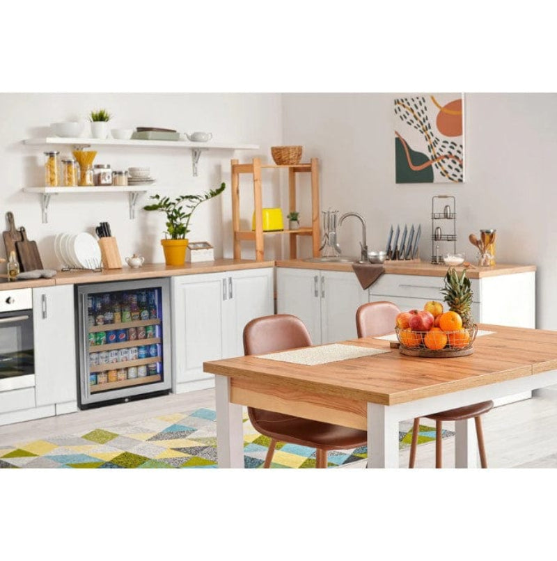 Allavino Reserva Series 24" Wide Reserva Series Stainless Steel Right Hinge Beverage Center - built into kitchen counter