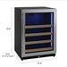 Allavino Reserva Series 24" Wide Reserva Series Stainless Steel Right Hinge Beverage Center - dimensions