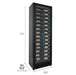 Allavino Reserva Series, 67 Bottle, 71" Tall, Single Zone Wine Refrigerator – Right Hinge, Black Glass Door, Console - dimensions