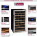Allavino Cascina stainless steel wine refrigerator with features highlighted