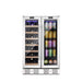 Empava 24" Dual Zone Wine and Beer Fridge Beverage Cooler  - front view