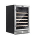 Empava 24 Inch Wine Cooler Wine Fridge 52 Bottles - front and side view