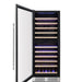 Empava Dual Zone Wine Cooler 116 Bottles 55" Tall Wine Fridge - door open, left hand hinge