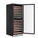 Empava Dual Zone Wine Cooler 160 Bottles 70" Tall Wine Fridge - door open, right hand hinge