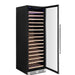 Empava Wine Cooler 171 Bottles 70" Tall Wine Fridge - door open, right hand hinge