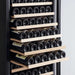 Empava Wine Cooler 171 Bottles 70" Tall Wine Fridge - shelves pulled out with bottles on them