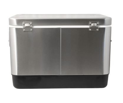 KOMOS Stainless Steel Jockey Box (2 Tap) - Front Entry - back view 