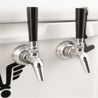 KOMOS® Rubicon Jockey Box (4 Tap) - Rear Entry - close up of taps