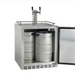 Kegco 24" Wide Dual Tap All Stainless Steel Outdoor Built-In Right Hinge Kegerator with Kit - open door with kegs inside