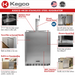 Kegco 24" Wide Single All Stainless Steel Outdoor Built-In Left Hinge Kegerator with Kit - key features