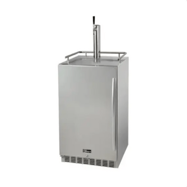 Kegco 24" Wide Single All Stainless Steel Outdoor Built-In Left Hinge Kegerator with Kit - front view