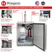 Kegco 24" Wide Single Tap All Stainless Steel Outdoor Built-In Right Hinge Kegerator with Kit - features of kegerator