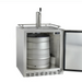 Kegco 24" Wide Single Tap All Stainless Steel Outdoor Built-In Right Hinge Kegerator with Kit - door open with keg inside